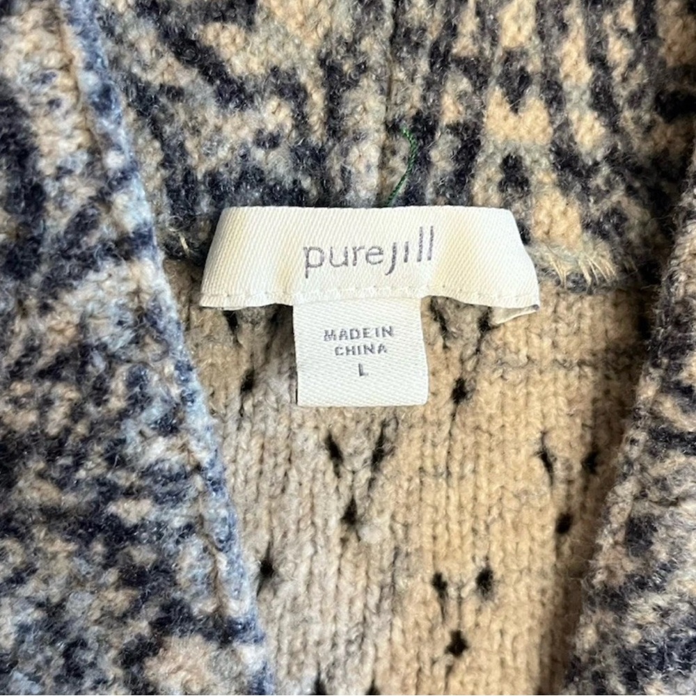 Pure Jill Paisley Cardigan – Blue & Cream, Women’s Large - Picture 3 of 9
